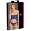 Ensemble corset bustier bleu royal avec string - Cottelli COTTELLI & DIVERS