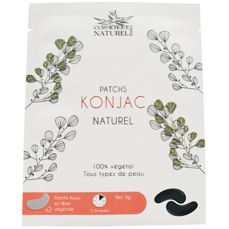 Patchs contours des yeux au Konjac - Charbon de bambou Cosmétique naturel