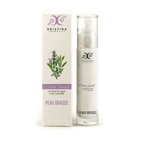 Crème visage peau grasse - 50ml 100% naturelle Hristina