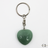 Porte-clefs avec pierre naturelle Aventurine Verte A 30mm en forme de coeur Lithothérapie