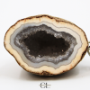Porte-clefs avec pierre naturelle Géode Agate brute 3cm Lithothérapie