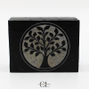 Boîte à bijoux en pierre Saponite rectangle Arbre de Vie 10cm Lithothérapie