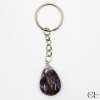 Porte-clefs avec pierre naturelle Amethyste AB 30mm en forme de goutte Lithothérapie