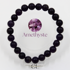 Bracelet en pierres naturelles Améthyste AA 8-9mm Lithothérapie