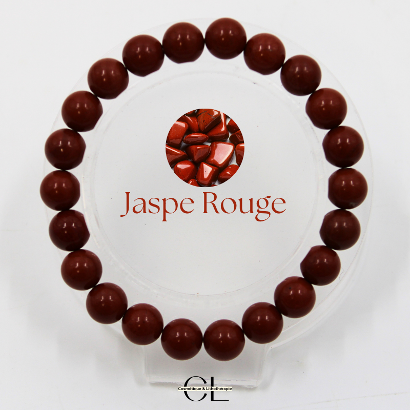 Bracelet en pierres naturelles Jaspe Rouge A 8-9mm Lithothérapie