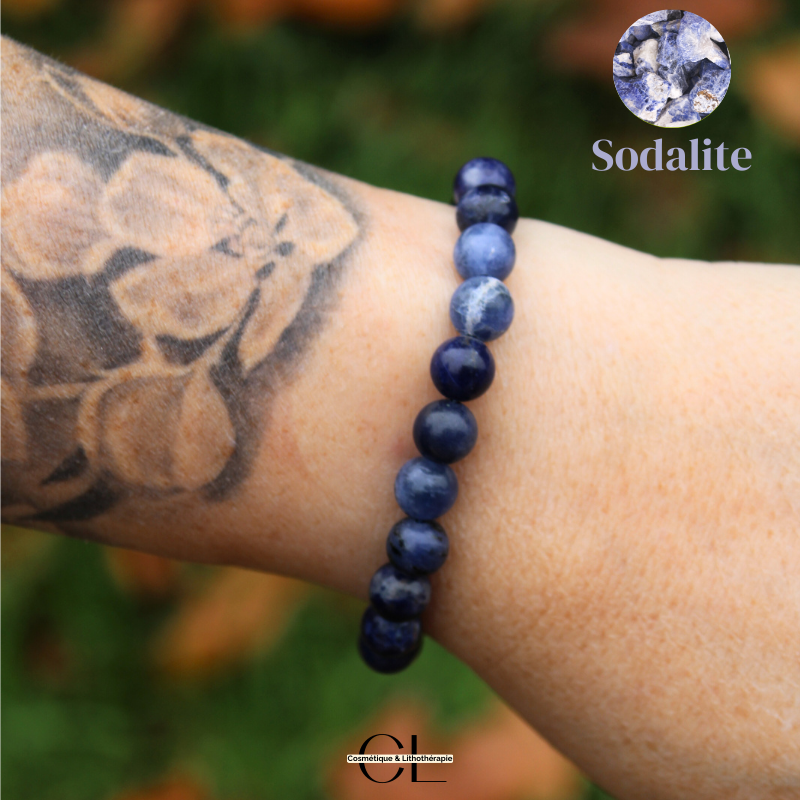 Bracelet en pierres naturelles Sodalite A 8-9mm Lithothérapie