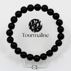 Bracelet en pierres naturelles Tourmaline noire A 8mm Lithothérapie
