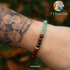 Bracelet en pierres naturelles 7 chakras et strass AB 8mm Lithothérapie