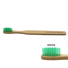 Brosse à Dents Douce en Bambou Verte Cosmétique naturel