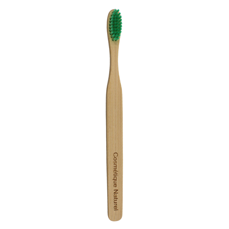 Brosse à Dents Douce en Bambou Verte Cosmétique naturel