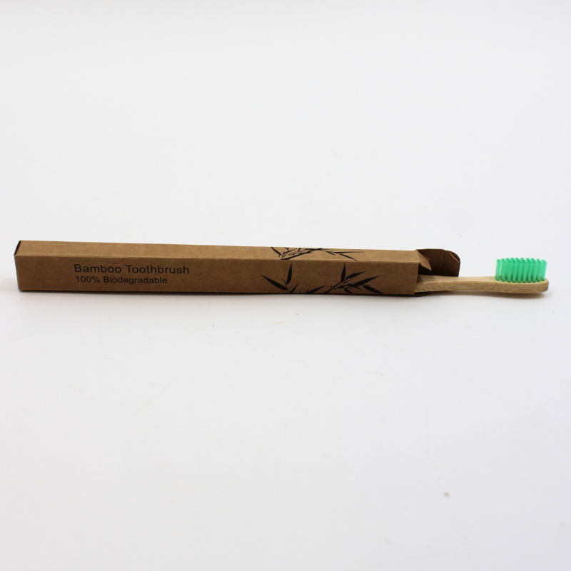 Brosse à Dents Douce en Bambou Verte Cosmétique naturel