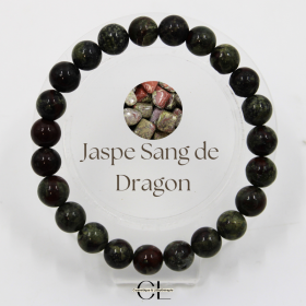 Bracelet en pierres naturelles Jaspe Sang de Dragon A 8-9mm Lithothérapie