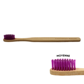 Brosse à Dents Moyenne en Bambou Violette Cosmétique naturel