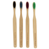 Lot de 4 Brosses à Dents en Bambou Colorées et Biodégradables Cosmétique naturel