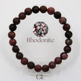 Bracelet en pierres naturelles Rhodonite AB 8mm Lithothérapie