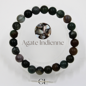 Bracelet en pierre naturelle Agate Indienne AB 8mm Lithothérapie
