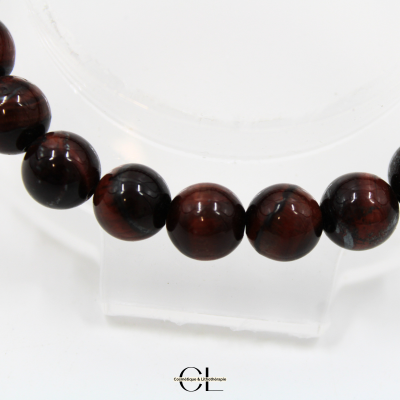 Bracelet en pierres naturelles Oeil de Taureau A 8mm Lithothérapie