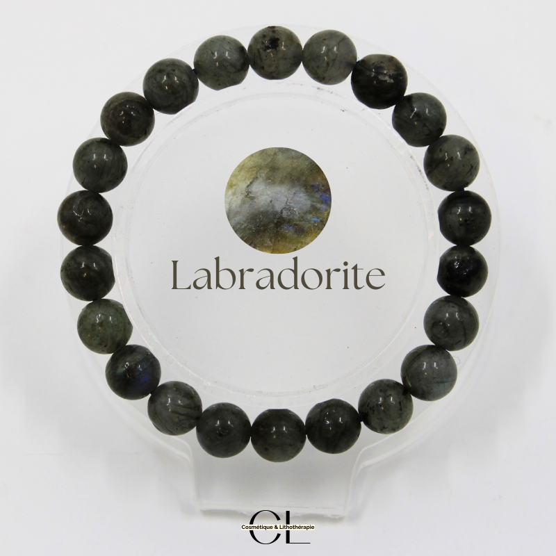 Bracelet en pierre naturelle Labradorite AB 8-9mm Lithothérapie