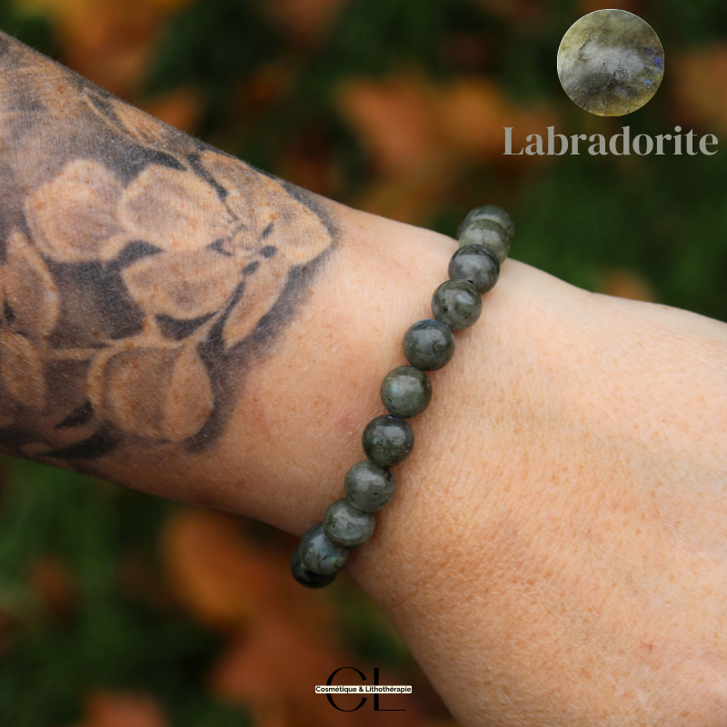 Bracelet en pierre naturelle Labradorite AB 8-9mm Lithothérapie