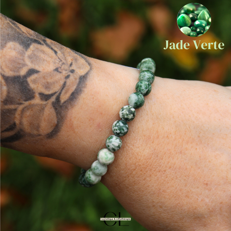 Bracelet en pierres naturelles Jade Verte AB 8mm Lithothérapie
