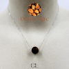 Collier en argent 925 avec pierre Oeil de Tigre AA boule 12mm Lithothérapie