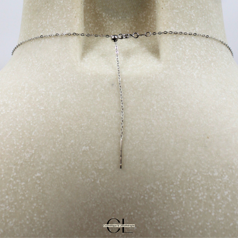 Collier en argent 925 avec pierre Oeil de Tigre AA boule 12mm Lithothérapie