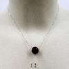 Collier en argent 925 avec pierre Oeil de Tigre AA boule 12mm Lithothérapie