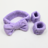 Set bandeau de démaquillage avec bracelets de poignets violet Cosmétique naturel