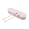 2 cotons-tiges réutilisables  boite de rangement - Rose Cosmétique naturel