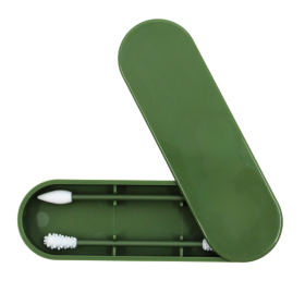 2 cotons-tiges réutilisables  boite de rangement - Vert Cosmétique naturel