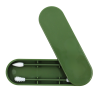 2 cotons-tiges réutilisables  boite de rangement - Vert Cosmétique naturel