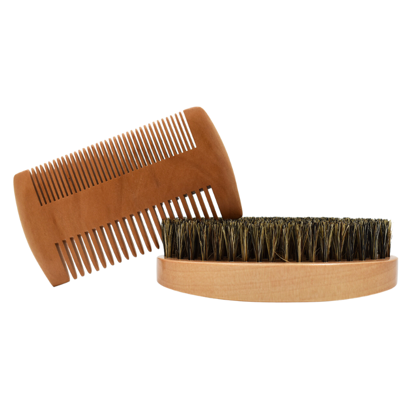 Kit brosse  peigne pour barbe et moustache Cosmétique naturel