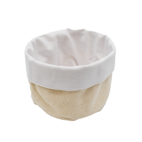 Panier en tissu - Blanc et beige Cosmétique naturel