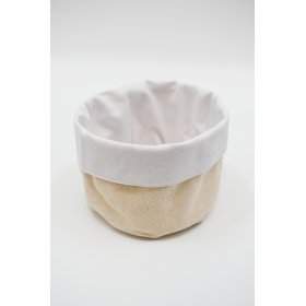 Panier en tissu - Blanc et beige Cosmétique naturel