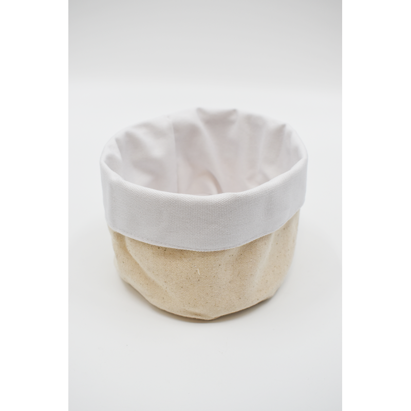 Panier en tissu - Blanc et beige Cosmétique naturel