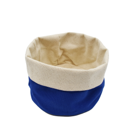 Panier en tissu - Bleu et beige Cosmétique naturel