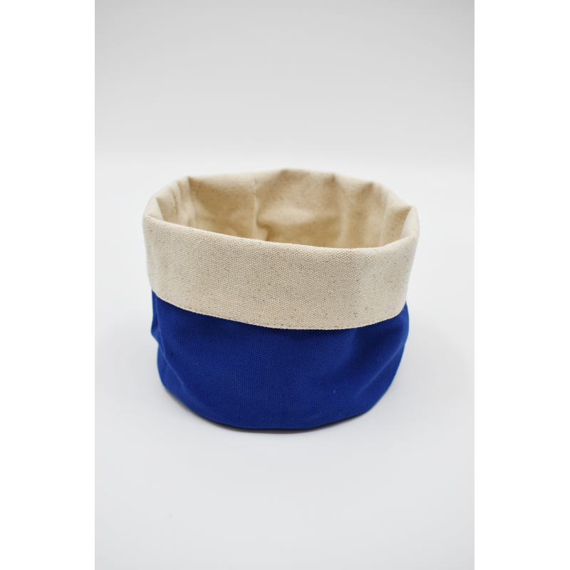 Panier en tissu - Bleu et beige Cosmétique naturel