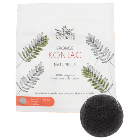 Éponge konjac noire Cosmétique naturel
