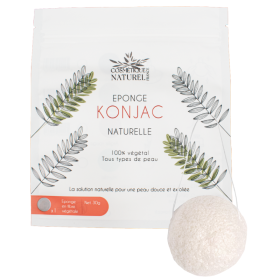 Éponge konjac blanche Cosmétique naturel