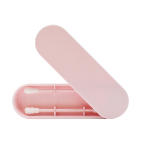 2 cotons tiges réutilisables  boite de rangement - Rose Cosmétique naturel