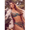 Ensemble 3 pièces vert aurore avec soutien-gorge brodé, porte-jarretelles et string - Mapalé Mapalé