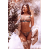 Ensemble 2 pièces vert aurore avec soutien-gorge brodé transparent et string - Mapalé Mapalé