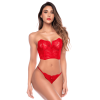 Ensemble 2 pièces bustier en dentelle rouge et string - Mapalé Mapalé
