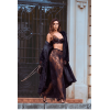 Ensemble 3 pièces en dentelle noire avec pantalon transparent - Mapalé Mapalé