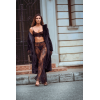 Ensemble 3 pièces en dentelle noire avec pantalon transparent - Mapalé Mapalé