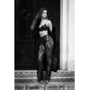 Ensemble 3 pièces en dentelle noire avec pantalon transparent - Mapalé Mapalé