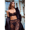 Ensemble 3 pièces en dentelle noire avec pantalon transparent - Mapalé Mapalé