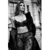 Ensemble 3 pièces en dentelle noire avec pantalon transparent - Mapalé Mapalé