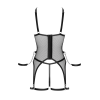 Ensemble Porte-Jarretelles & String Ouvert Résille Noir - Cottelli COTTELLI & DIVERS