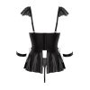 Nuisette dentelle avec menottes et string ouvert - Cottelli COTTELLI & DIVERS